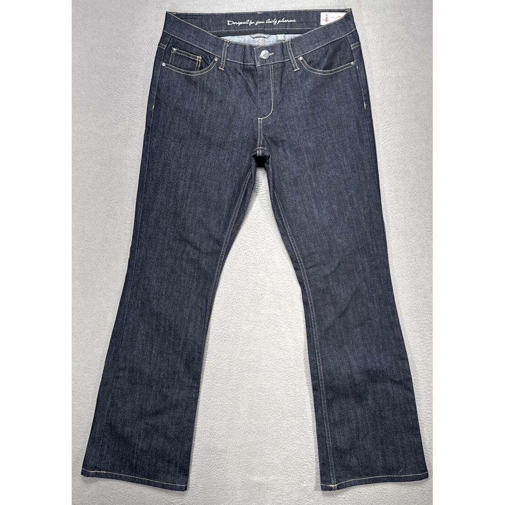 I Jeans by Buffalo Jeans Womens Sz 12 (32x33) Blue Landis Boot Preppy Dark Denim